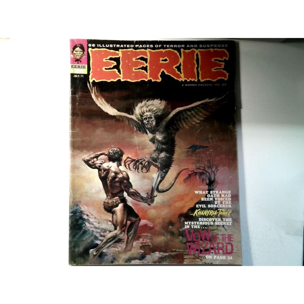 Eerie No. 34 July 1971 Warren Magazine Horror & Suspense Boris Vallejo Monster